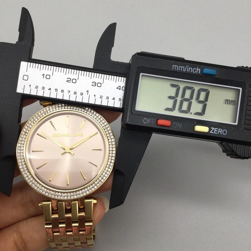 Michael Kors Darci Womens Watch 39mm Rose Gold Tone MK-3507 New Battery 7" - Picture 12 of 14